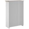 vidaXL Garde-robe 3 portes Blanc 118x50x171,5cm Pin Assortiment Panama
