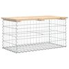 vidaXL Banc de jardin design de gabion 83x44x42 cm bois massif de pin
