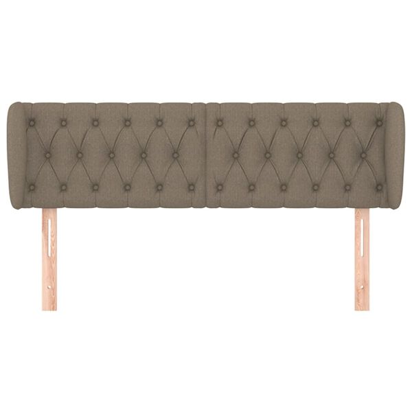 vidaXL T&ecirc;te de lit avec oreilles Taupe 163x23x78/88 cm Tissu