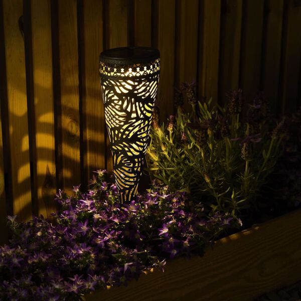 Luxform Lampes solaires &agrave; LED torche de jardin Jersey 2 pcs M&eacute;tal