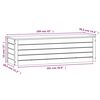vidaXL Boîte de rangement Blanc 109x36,5x33 cm Bois massif de pin