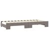 vidaXL Lit de jour avec gigogne et matelas taupe 80x200 cm tissu