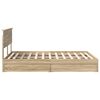 vidaXL Lit de Rangement Ch&ecirc;ne Sonoma 140 x 190 cm Bois d'ing&eacute;nierie