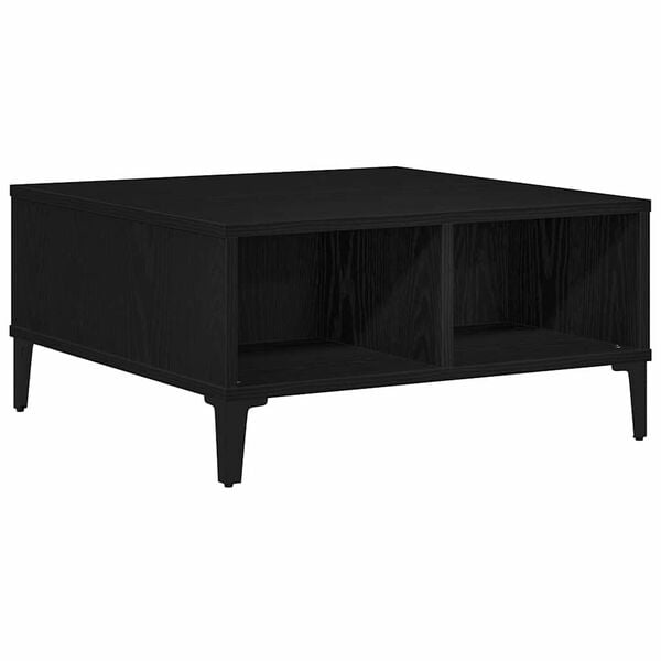 vidaXL Table basse Ch&ecirc;ne noir 60 x 60 x 30 cm Bois d'ing&eacute;nierie