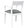vidaXL Chaises à manger coussins 2 pcs blanc bois massif caoutchouc
