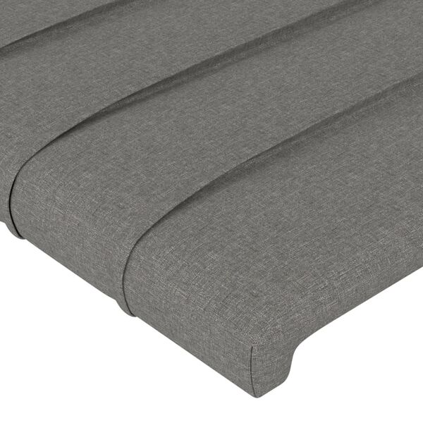vidaXL Tête de lit Gris foncé 80x5x78/88 cm Tissu
