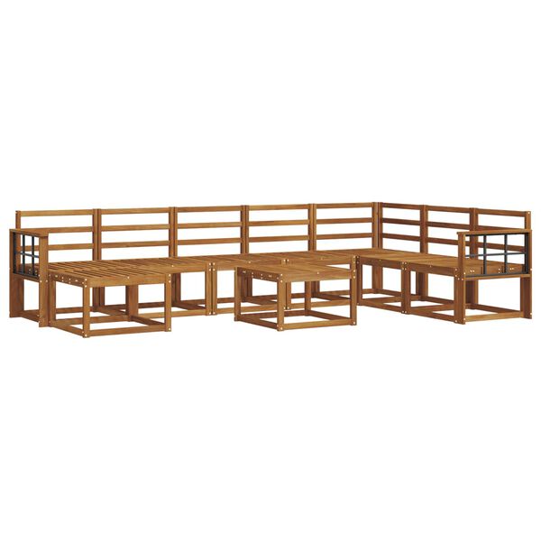 vidaXL Ensemble de canap&eacute;s d'ext&eacute;rieur 9 pcs Naturel