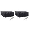 vidaXL Housses de salon de jardin 2 pcs 10 &oelig;illets 260x260x90 cm