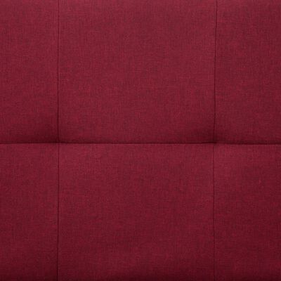 vidaXL Canapé-lit avec deux oreillers Rouge bordeaux Polyester