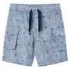 Short pour enfants avec cordon de serrage bleu foncé 128