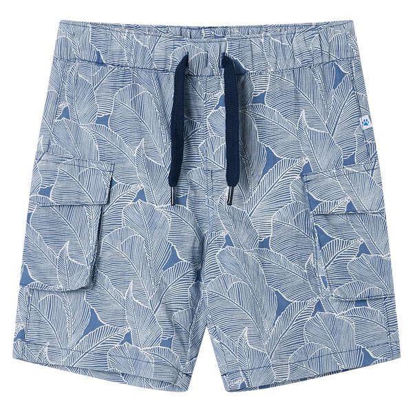 Short pour enfants avec cordon de serrage bleu foncé 128