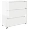 vidaXL Armoire de rangement Blanc brillant 80 x 31 x 81 cm