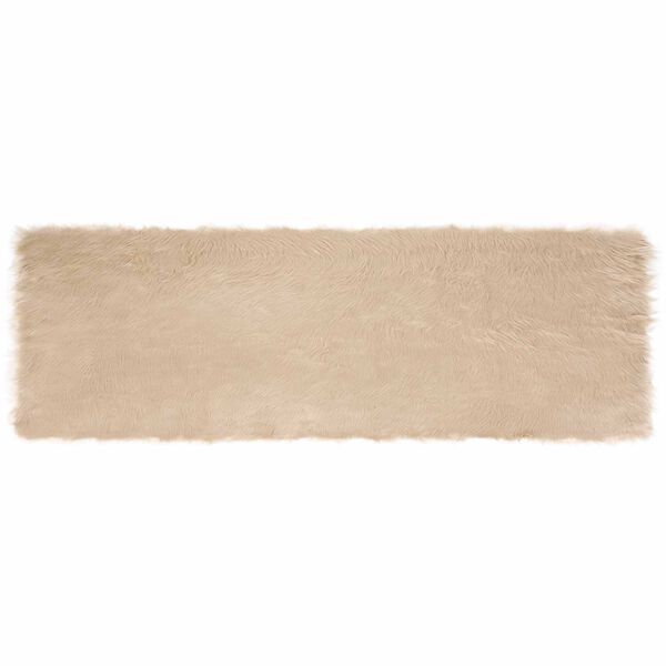 vidaXL Tapis en fausse Tafalla Beige 80 x 250 cm Polyester