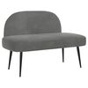 vidaXL Banc rembourr&eacute; avec dossier Gris fonc&eacute; 110 x 60 x 76 cm Velours