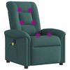 vidaXL Fauteuil de massage inclinable Vert fonc&eacute; Tissu