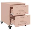 vidaXL Tables de chevet 2 pcs rose 36x39x43,5 cm acier