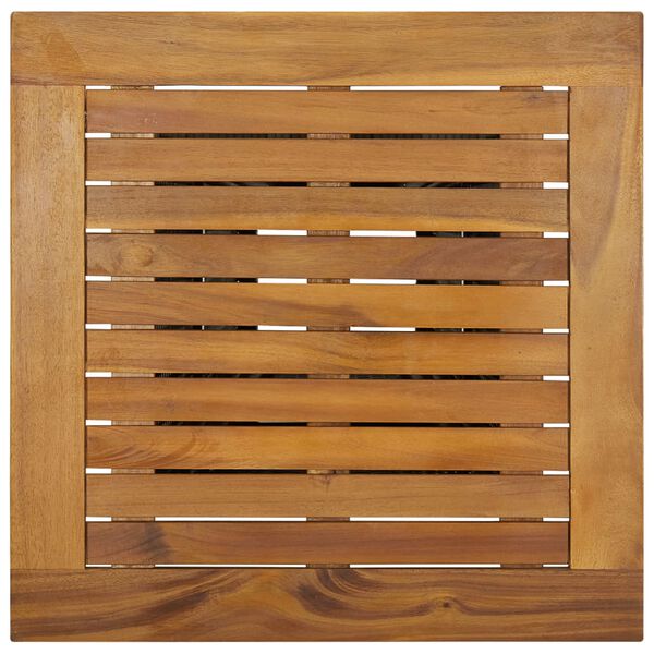 vidaXL Table de bar Gris 60x60x110 cm Résine tressée et bois d'acacia