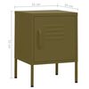 vidaXL Table de chevet Vert olive 35x35x51 cm Acier