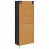 vidaXL Haut Armoire 2 pcs Ch&ecirc;ne noir Bois d'ing&eacute;nierie et verre