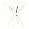 vidaXL Table de bistro Blanc &Oslash;70 cm Plastique