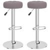 vidaXL Tabourets de bar lot de 2 taupe tissu