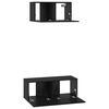 vidaXL Ensemble meuble TV 2 pcs Ch&ecirc;ne noir Bois d'ing&eacute;nierie