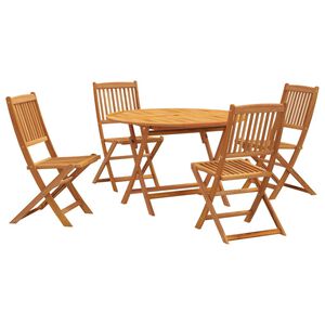 vidaXL Ensemble de salle &agrave; manger de jardin 5 pcs bois d'acacia solide