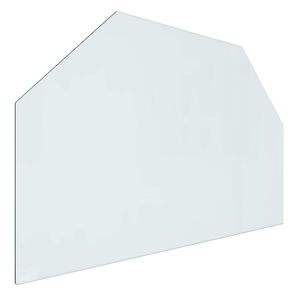 vidaXL Plaque en verre de chemin&eacute;e Transparent 80 x 50 cm Verre