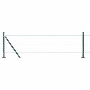 vidaXL Poteau de cl&ocirc;ture avec base en b&eacute;ton 26 pc Vert