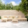 vidaXL Salon de jardin 7 pcs Bois de pin massif