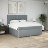 vidaXL Sommier &agrave; lattes de lit avec matelas Gris clair 180x200cm Tissu
