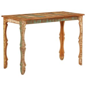 vidaXL Table &agrave; manger 110x52x76 cm bois massif de r&eacute;cup&eacute;ration