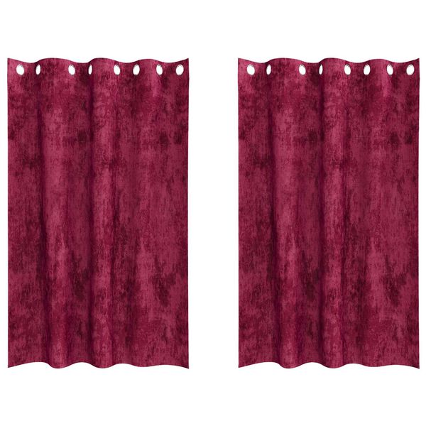 vidaXL Rideaux en velours 2 pcs Bordeaux 175 x 140 cm Velours