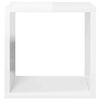 vidaXL &Eacute;tag&egrave;res cube murales 6 pcs Blanc brillant 26x15x26 cm