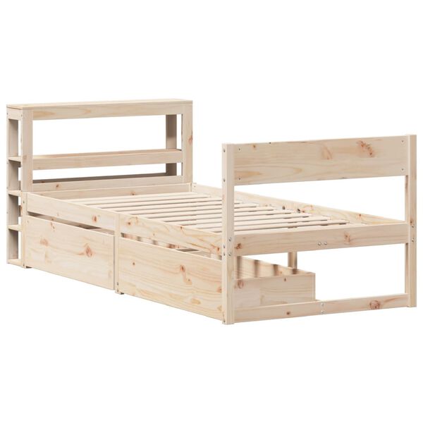 vidaXL Cadre de lit sans matelas 90x190 cm bois de pin massif
