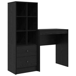 vidaXL Bureau Ch&ecirc;ne noir 115,5 x 40 x 127 cm 2 pc