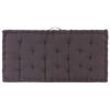 vidaXL Coussin de plancher de palette Coton 120x80x10 cm Anthracite