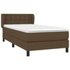 vidaXL Sommier &agrave; lattes de lit avec matelas Marron fonc&eacute; 90x200 cm