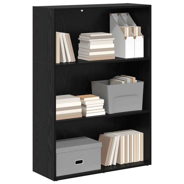 vidaXL &Eacute;tag&egrave;re Ch&ecirc;ne noir 60 x 30 x 76.5 cm Bois d'ing&eacute;nierie