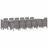vidaXL Ensemble de salle &agrave; manger pour jardin 15 pc Gris clair