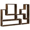 vidaXL &Eacute;tag&egrave;re murale ch&ecirc;ne fum&eacute; 96x12x64 cm bois d'ing&eacute;nierie