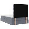 vidaXL Lit avec rangement et LED Gris fonc&eacute; 120 x 190 cm Velours