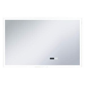 vidaXL Miroir &agrave; LED et capteur tactile et affichage d'heure 100x60 cm
