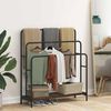 vidaXL Porte-v&ecirc;tements Ch&ecirc;ne fum&eacute; 90 x 30 x 100,5 cm Bois d'ing&eacute;nierie