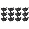 vidaXL Lampes solaires &agrave; LED carr&eacute;es d'ext&eacute;rieur 12 pcs 12 cm Noir
