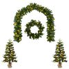 vidaXL Ensemble de mini sapins de No&euml;l 60 cm 125 LED Blanc chaud