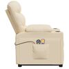 vidaXL Fauteuil de massage Cr&egrave;me Tissu