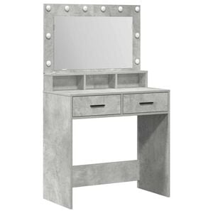 vidaXL Table de Toilette Gris b&eacute;ton 79 x 41 x 135 cm Bois d'ing&eacute;nierie