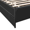vidaXL Cadre de lit avec tiroirs sans matelas noir 75x190 cm