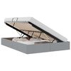 vidaXL Lit de Rangement avec stockage Gris clair 135 x 190 cm Tissu